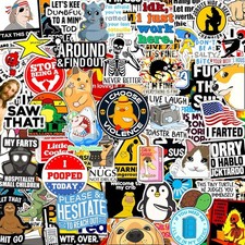 120pcs Funny Stickers for Adults, Prank Meme Dirty Hilarious Sticker Multi