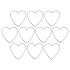  10 Pcs Heart Wire Wreath Frame Dreamcatcher Supplies Metal Rings