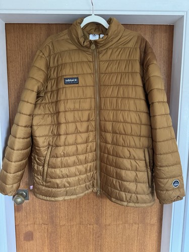 ADIDAS SPZL Topfield Liner Jacket 2XL Double Extra Large 26” Gold Puffer RARE - Picture 1 of 15