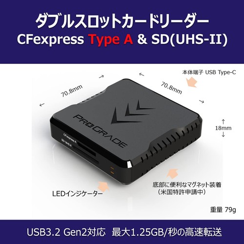 ProGrade Digital CFexpress Type A/SD USB3.2Gen2 Double Slot Card Reader PG0 899 - Afbeelding 3 van 9