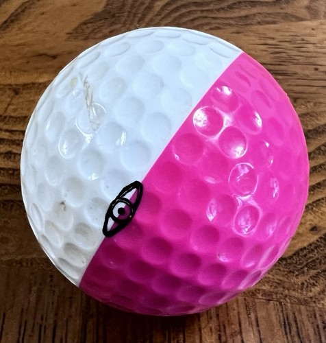 PING 4 Eye Golf Ball Karsten Dual Color Pink w/ White Pearl Golf Link Logo - Picture 5 of 8