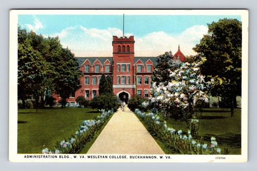 Buckhannon WV-West Virginia Administration Building Wesleyan Vintage Postcard
