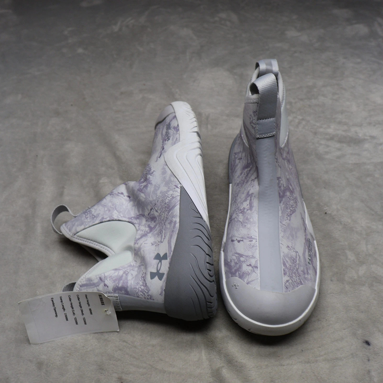 Under Armour Men 9 Deck Boots Purple Charged Shoreman Marble Waterproof NWD