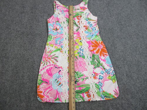 Lilly Pulitzer Dress Girls Medium Floral A-Line Sleeveless Summer Party Casual - Picture 6 of 14