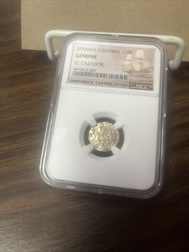 El Cazador 1763 Spanish Colonial 1/2 Real NGC Authenticated  - Picture 3 of 3
