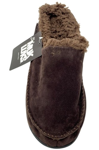 MUK LUKS Men's Faux Suede Clog Slippers Brown - Picture 2 of 3