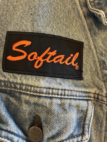 Vintage Harley Davidson Motorcycle Jean Jacket Size L Denim, Embroidered - Picture 8 of 14