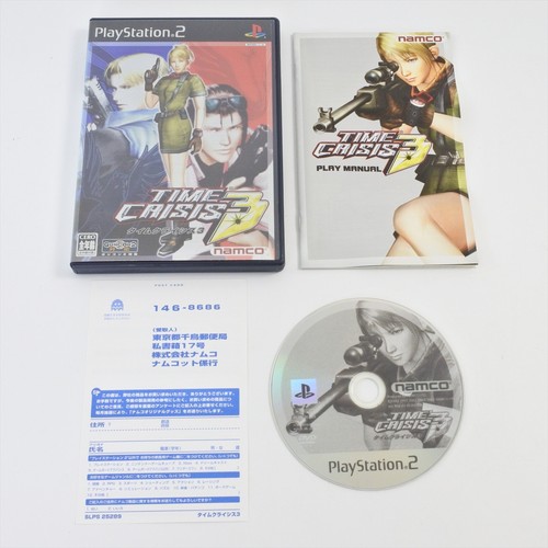 PS2 TIME CRISIS 3 + Gun Controller 2 Boxed Playstation Work for CRT TV Only 0334 - Picture 7 of 12