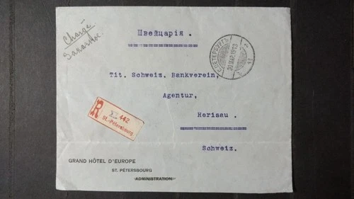 Russia Early  Registered Cover with a Lot of Stamps