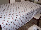 Christmas Dachshund Reindeer Twin Top Sheet EUC