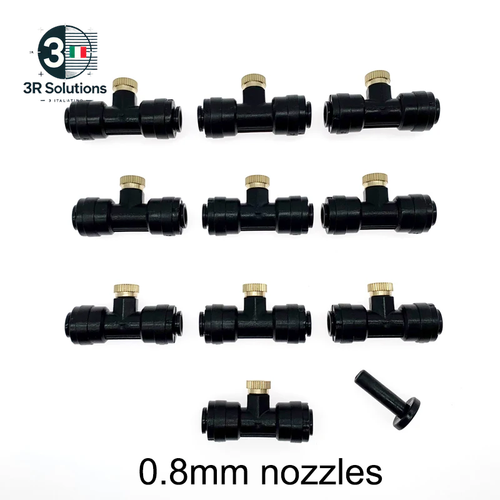 Ugelli per Nebulizzazione Da 10 Pezzi/Lotto Con Connettore a T Ad Accesso Rapido - Picture 16 of 28