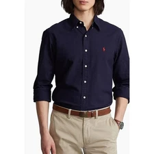 Ralph Lauren Oxford Shirt Men’s L Navy Heritage Old Money Americana Collegiate