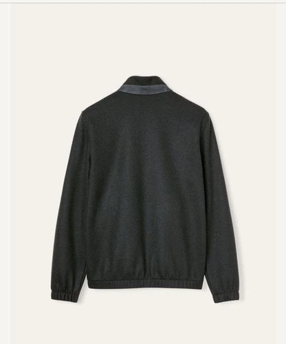 Small - Loro Píana FAL3224 Sweater Bomber Jacket light Cashmere Green- BNWT - Picture 5 of 6