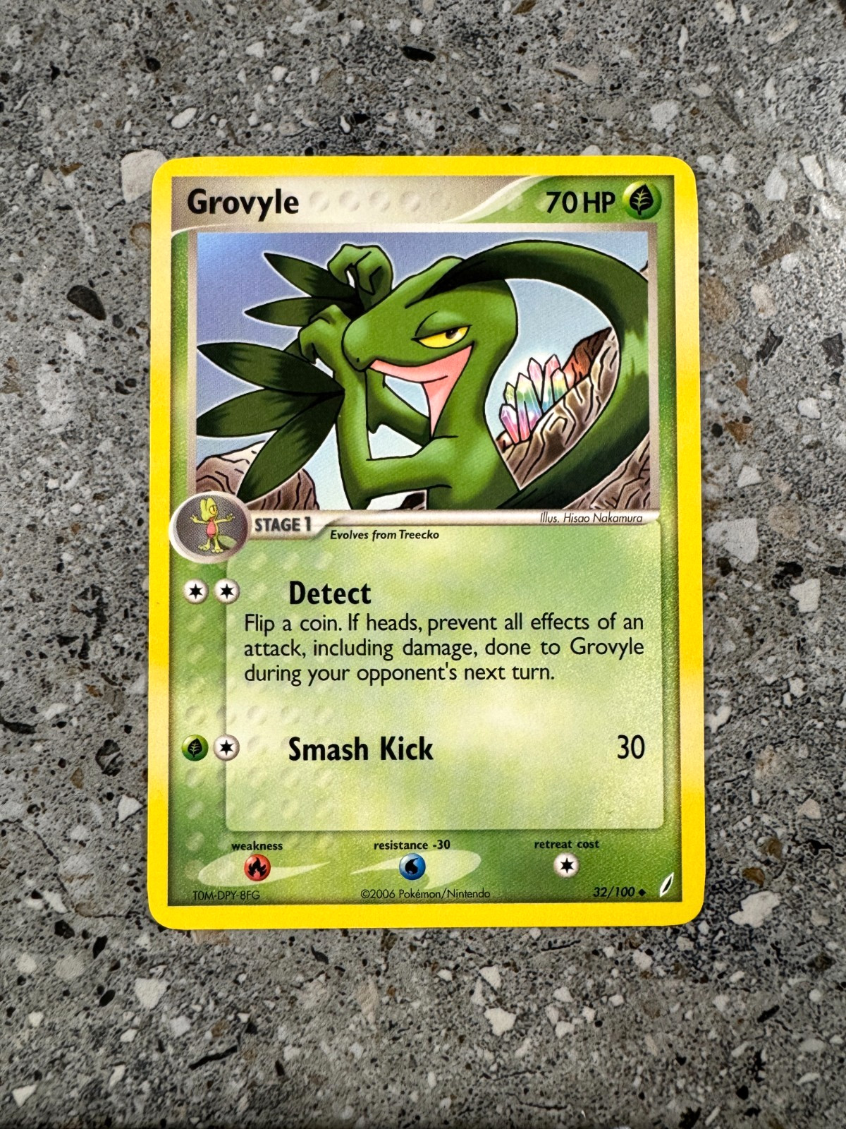 Pokemon TCG Cards Grovyle 32/100 Crystal Guardians Uncommon NM