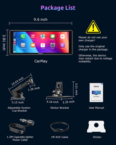 10 inch Car Radio Stereo Navi Navigation Apple CarPlay Android Auto Play Camera - Picture 10 of 12