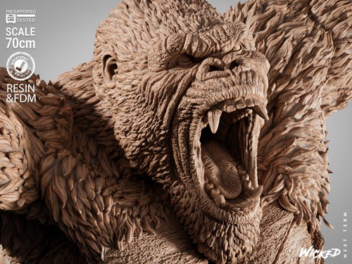Kong Sculpture/Unpainted/Unassembled/3D Printed - Picture 10 of 16