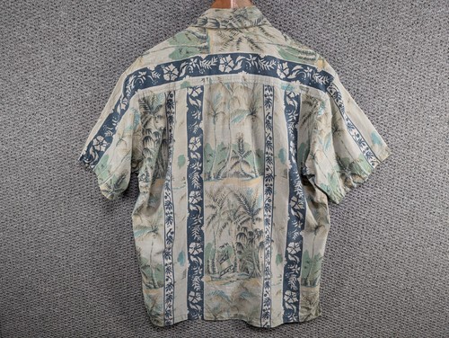 Kahala John Severson Men's Floral Palm Island Hawaiian Print USA Button Shirt M - Picture 2 of 9