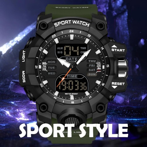 Mens Digital Watches for Men Sport Tactical Watch Outdoor Military Large Face... - Picture 5 of 7
