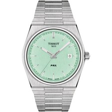 TISSOT PRX Men's Stainless Steel Watch T137.410.11.091.01 Light Green Dial 40 mm