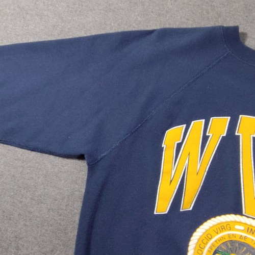Vintage West Virginia Mountaineers Tultex Sweater Size Medium Football - Picture 9 of 12