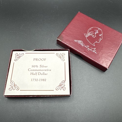 1732-1982 GEORGE WASHINGTON PROOF 90% SILVER COMMEMORATIVE HALF DOLLAR - Picture 2 of 9