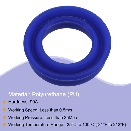 5pcs UN Radial Shaft Seal 12mm ID x 18mm OD x 5mm Width PU Oil Seal Blue - Picture 6 of 7