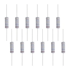 12 Pcs 2.7 ohm Resistor 5 Watt Metal Film Fixed Resistor for Breadboard