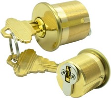 2X Mortise Door Cylinder Lock Replacement 1 1/8" SC1 Keyway Mortise Cylinder