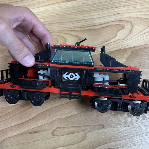 Locomotora Lego 9V TREN 4565 INCOMPLETA Ferrocarril con 4 Camas de Carga (Azul es 4555) - Imagen 7 de 19