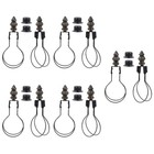  10 Sätze Clip auf Lampen -Farbton -Adaptern runde Glühbirnenhalter runde