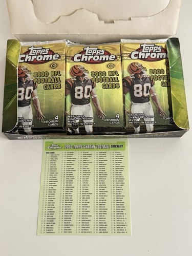(3) packs 2000 Topps Chrome Football HOBBY PACKS Urlacher Rookie Great Inserts - Picture 8 of 8