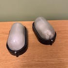 2x Used Screwfix Napoli Metal Bulkhead Lights with LED Bulbs. Mint condition