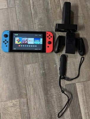Nintendo Switch Neon Blue & Neon Red Joy-Con (HAC-001-01) w/ Dock & Accessories
