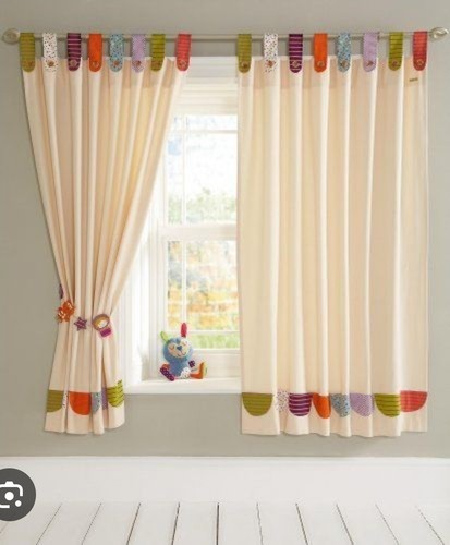 Mamas & Papas Timbuktales Curtains Cream & Coloured Tab Tops W 132cm x L 160cm - Picture 11 of 11