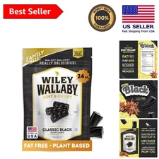 Resealable 24oz Bag of  Black Licorice Twists - Deliciously Healthier