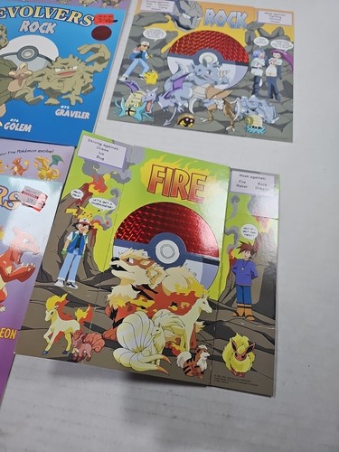 Pokemon Evolvers Fire, Rock, Grass Flip Books Bulbasaur Geodude Charnander - Picture 7 of 14