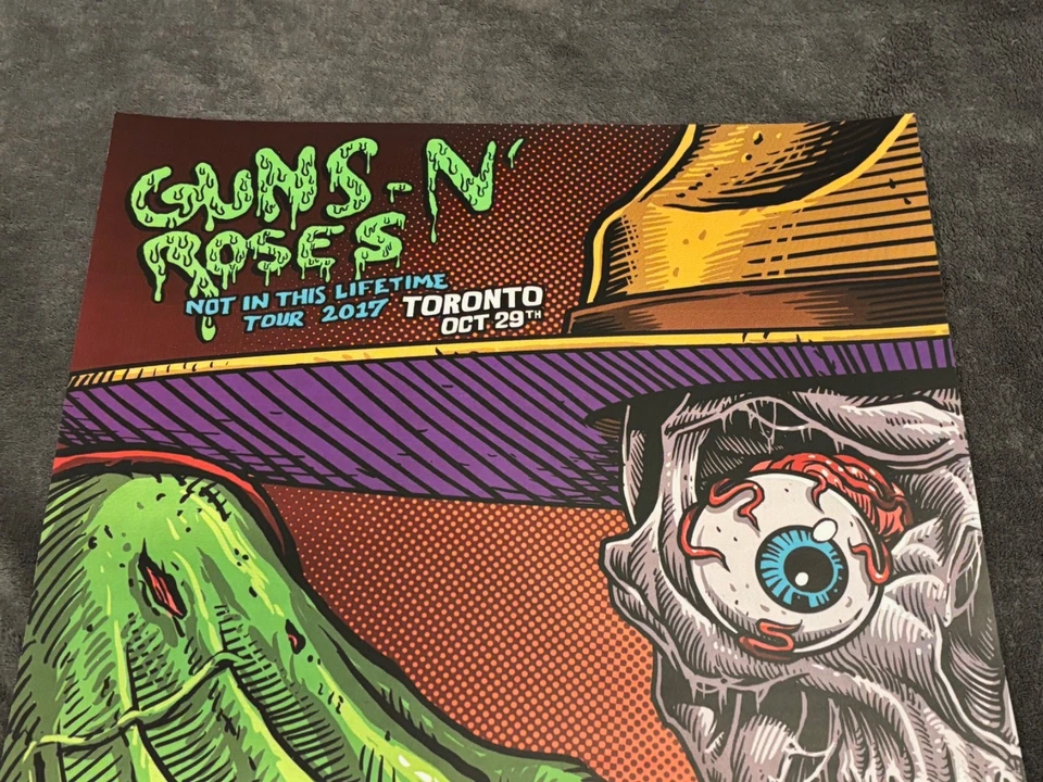 Litografía Guns N Roses no en este Toronto, Canadá 29/10 #70 + 30/10 #191/300 Foto 3 de 4