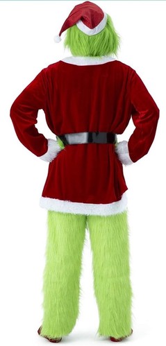 10 Piece Complete Grinch Costume 4XL - With Dog Headband, Bag & More / New - Picture 2 of 4