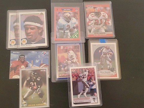 Deion Sanders RC (9) Lot Dallas Cowboys Yankees Seminoles Atlanta Falcons - Picture 1 of 2