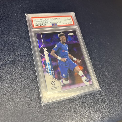 Topps Chrome Sapphire UCL 2019 #23 Tammy Abraham Purple Sapphire /25 RC PSA 10 - Bild 2 von 3