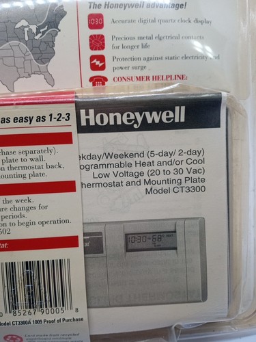 Vintage Honeywell CT3300 / CT3300A Thermostat New Sealed 1996 Rare READ - Picture 11 of 11