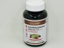 Naturewise Ashwagandha 200 Mg +vitaminD Gummies Exp October 2025
