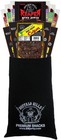 12-Piece Hot & Spicy Beef Jerky and Beef Stick Sampler Black Velour Wine Gift.