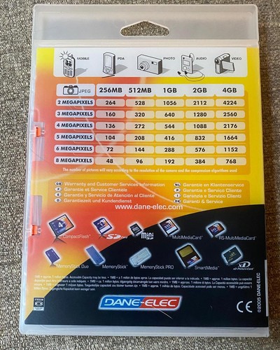 DANE-ELEC Factory Sealed 2 GB MINI SD CARD DVD Flash Memory NEW ~ FREE SHIP! - Picture 2 of 2