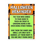 Halloween Reminder Kiss-Cut Vinyl Decals, Trick-or-Treat Decor, Wall, Fridge