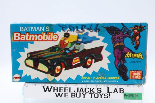 Batmobile komplett mit Blue Box DC Comics Batman 1974 Mego Actionfigur Fahrzeug - Bild 1 von 8