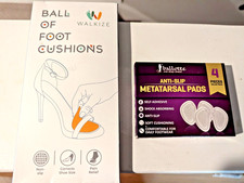 Metatarsal Gel Pads 2 PAIRS  Ball of Foot Cushion 2 PAIRS: Pain Pressure Relief