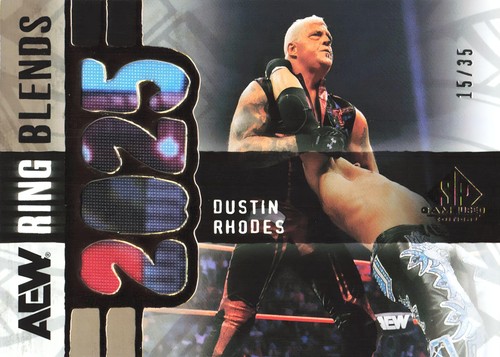 Parche cuádruple SPGU AEW Dustin Rhodes RB-DR 2025 mezclas de anillos #/35 reliquia - Imagen 1 de 2