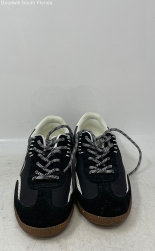 Desigual Womens 24SSKA02.2000 Black White Lace-Up Low Top Sneakers Shoes Sz 6.5 - Imagen 3 de 8