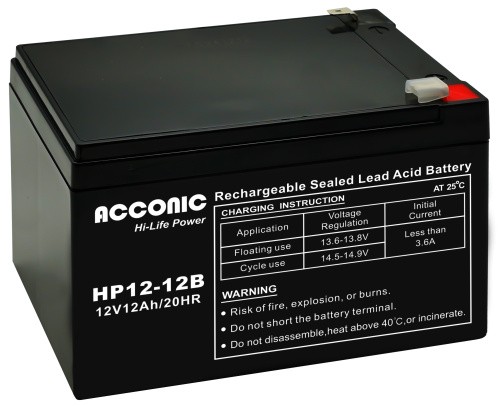 Acconic HP12-12B Hi-Life Power AGM 12V 12Ah USV-Batterie - Bild 1 von 1